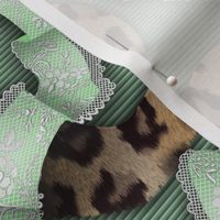Leopards 'n' Lace - Meandering - Green