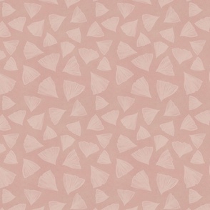 Modern boho Line art gingko leaves - Terracotta blush