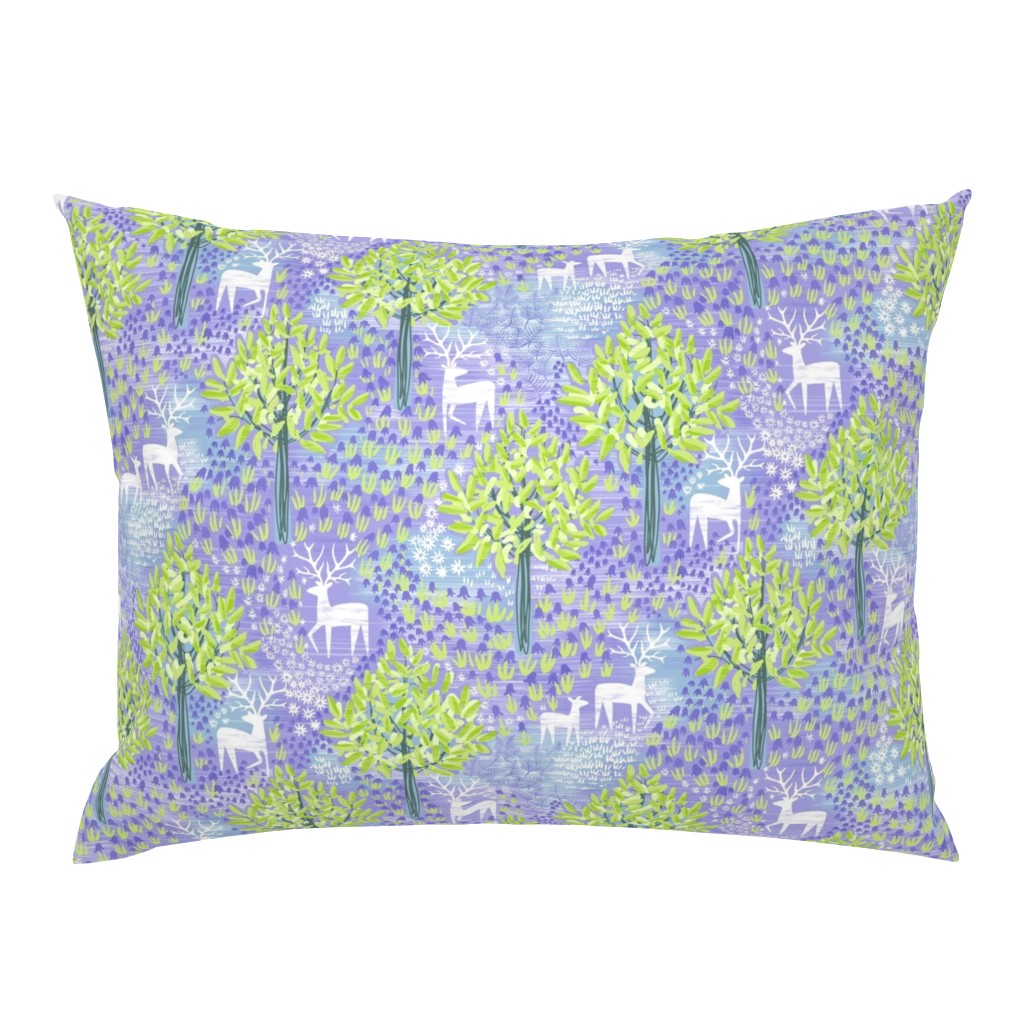 medium - Walking in the Blue Forest on lilac -medium scale