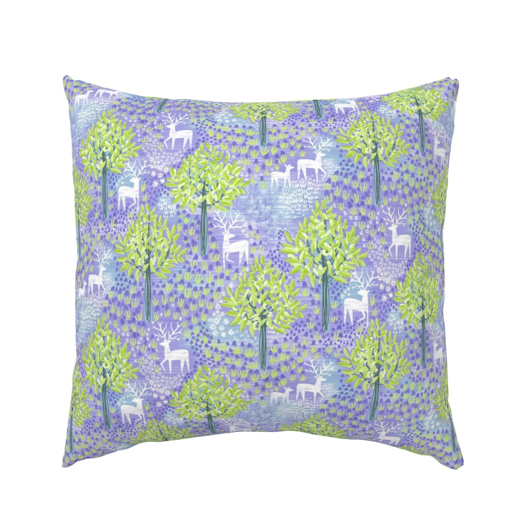 medium - Walking in the Blue Forest on lilac -medium scale