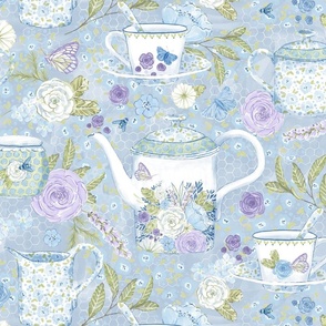 tea garden blue medium scale