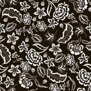 Black and white paisley