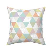 2" triangles: pastel yellow, spring’s coral, aloe wash, opal blue, pastel pink, pastel purple