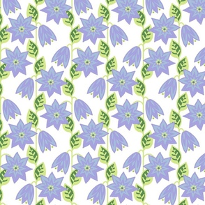 mod flowering vines pastel comforts and kelly green