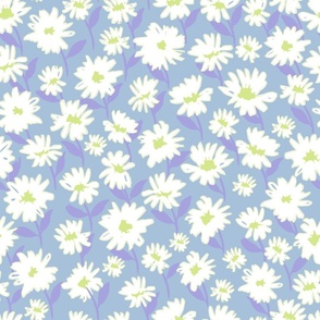 Large // Para: Hand-painted Daisy Flower Field - Pastel