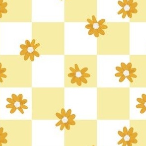 Retro Yellow Checkers 