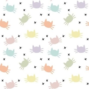 small whisker cats: pastel yellow, spring’s coral, aloe wash, opal blue, pastel pink, pastel purple