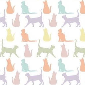 small cats: pastel yellow, spring’s coral, aloe wash, opal blue, pastel pink, pastel purple
