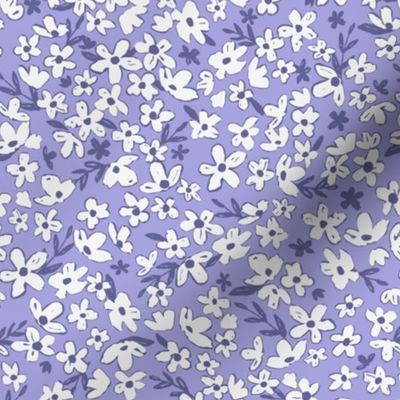 wild ditsy floral lilac