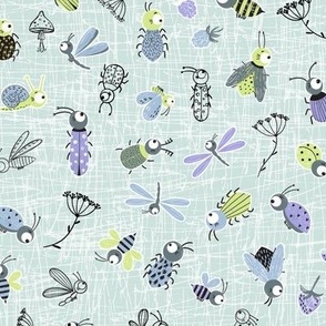 Lady bugs, Snails and Butterflies, Petal solids coordinates