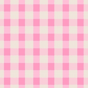 pink gingham - medium