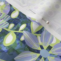 Butterflies and Clematis in the Flower Garden: Petal Solid Coordinate  