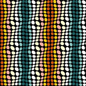 groovy rainbow polka dots - medium scale