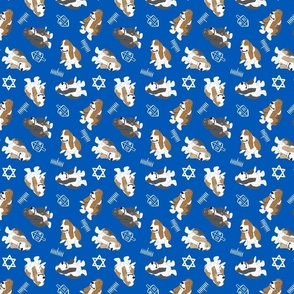 Tiny Basset hounds - Hanukkah