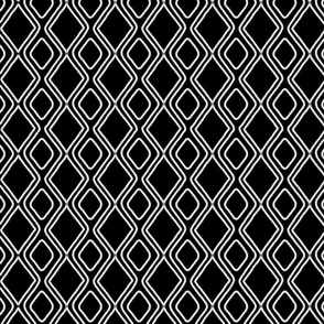 Alexis Diamond Black and White Home Decor Pattern