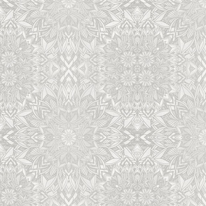 Silver beige oriental geometric boho Mandala - Bloomartgallery