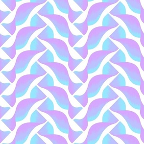 Twisted Herringbone Pink Aqua - Large