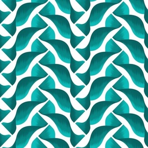 Twisted Herringbone Teal - Large