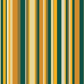 Teal, Yellow & Orange Stripes