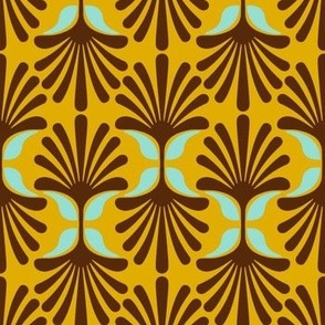 All Products forGeometric Daisies - Chocolate Brown + Robin Egg Blue
