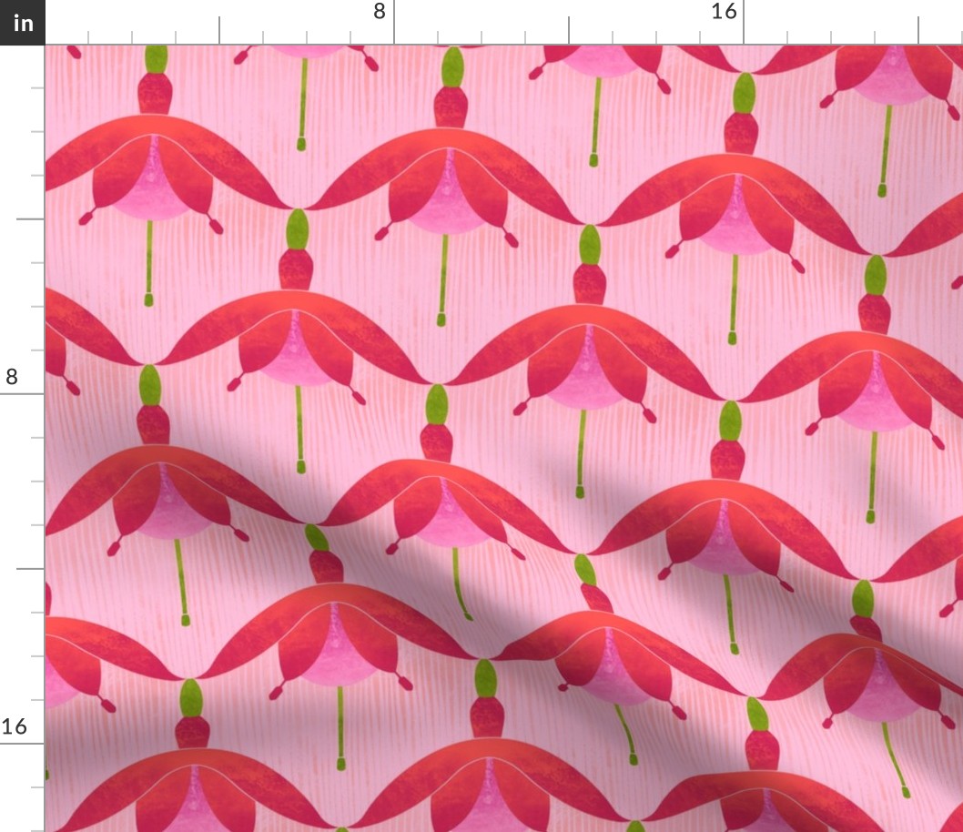 fuchsia on a pink background  