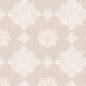 10" Romantic boho Mandala - neutral cream beige