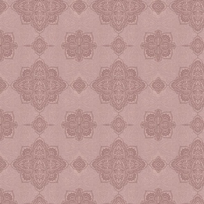 Blush pink oriental geometric boho Mandala - Bloomartgallery