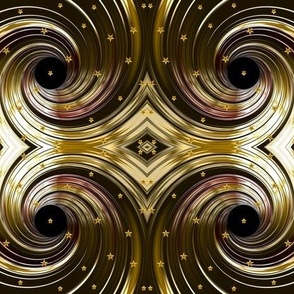 Starry Spiral Galaxy Fractal Abstract