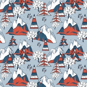Blue winter pattern