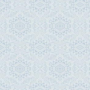 baby blue geometric mandala lace - Bloomartgallery