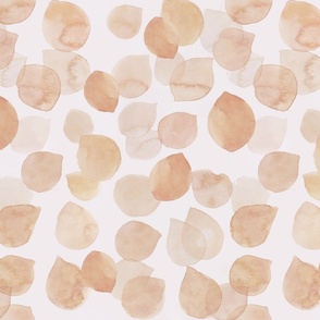 Peach terracotta abstract watercolour dots 13"