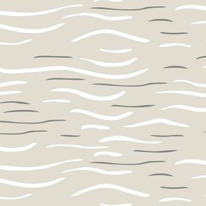 Waves Go By - Neutral - White and Beige