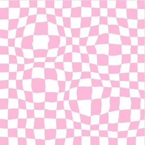 Warped Pink Checker Pattern