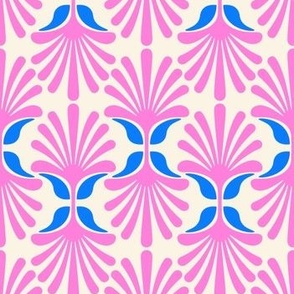 Geometric Daisies - Pink + Blue