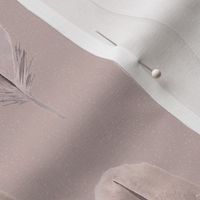 Blush and cream watercolour boho bird feathers