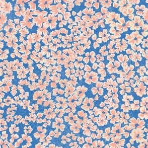 Ditsy Floral Peach & Blue