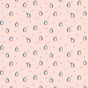Mini Baby Puffin Meadow with Pink Background