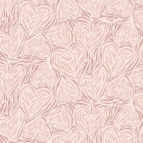 Blush pink watercolour animal hearts - Bloomartgallery