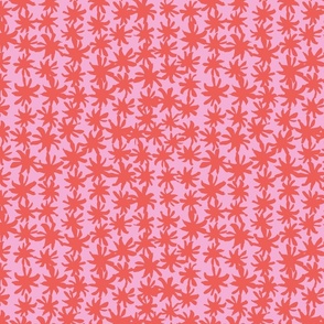 brush star flower web - red pink textureterry