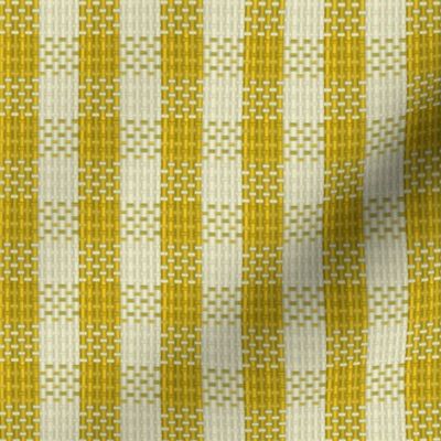 Mock Seersucker in Yellow and Off White