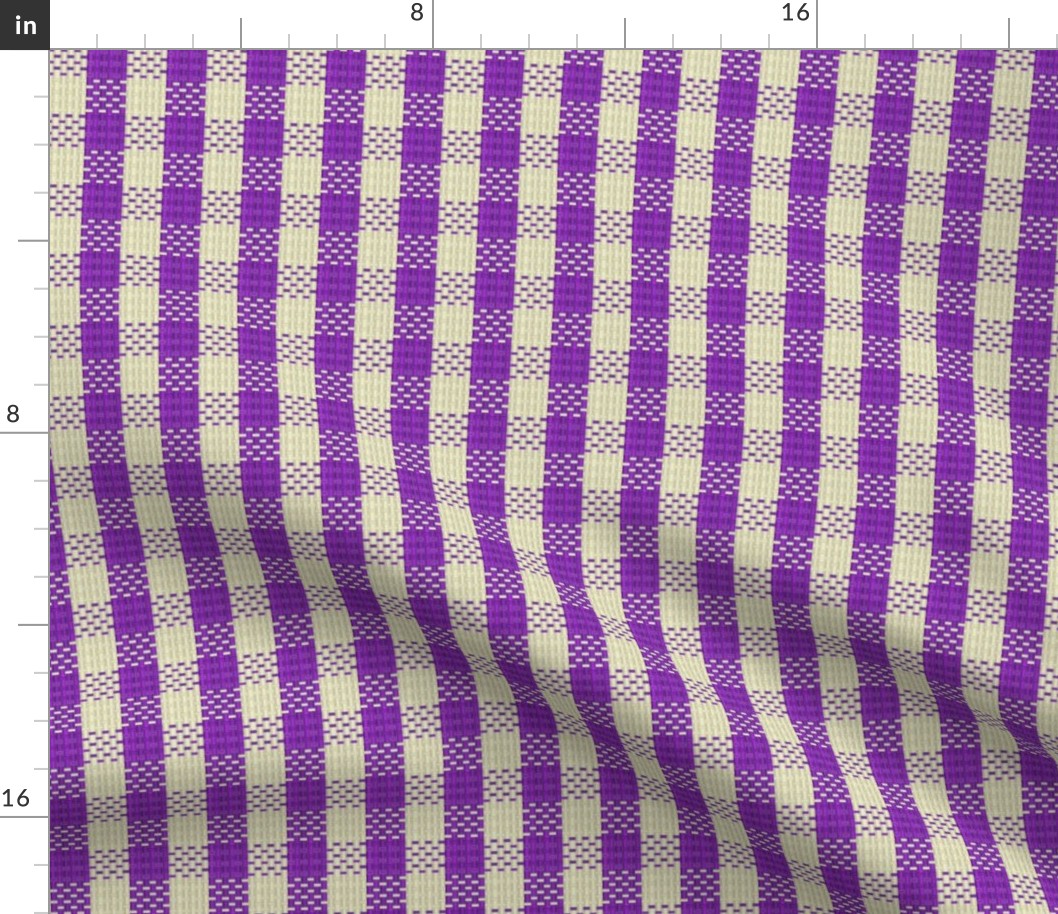 Mock Seersucker in Purple and Off White