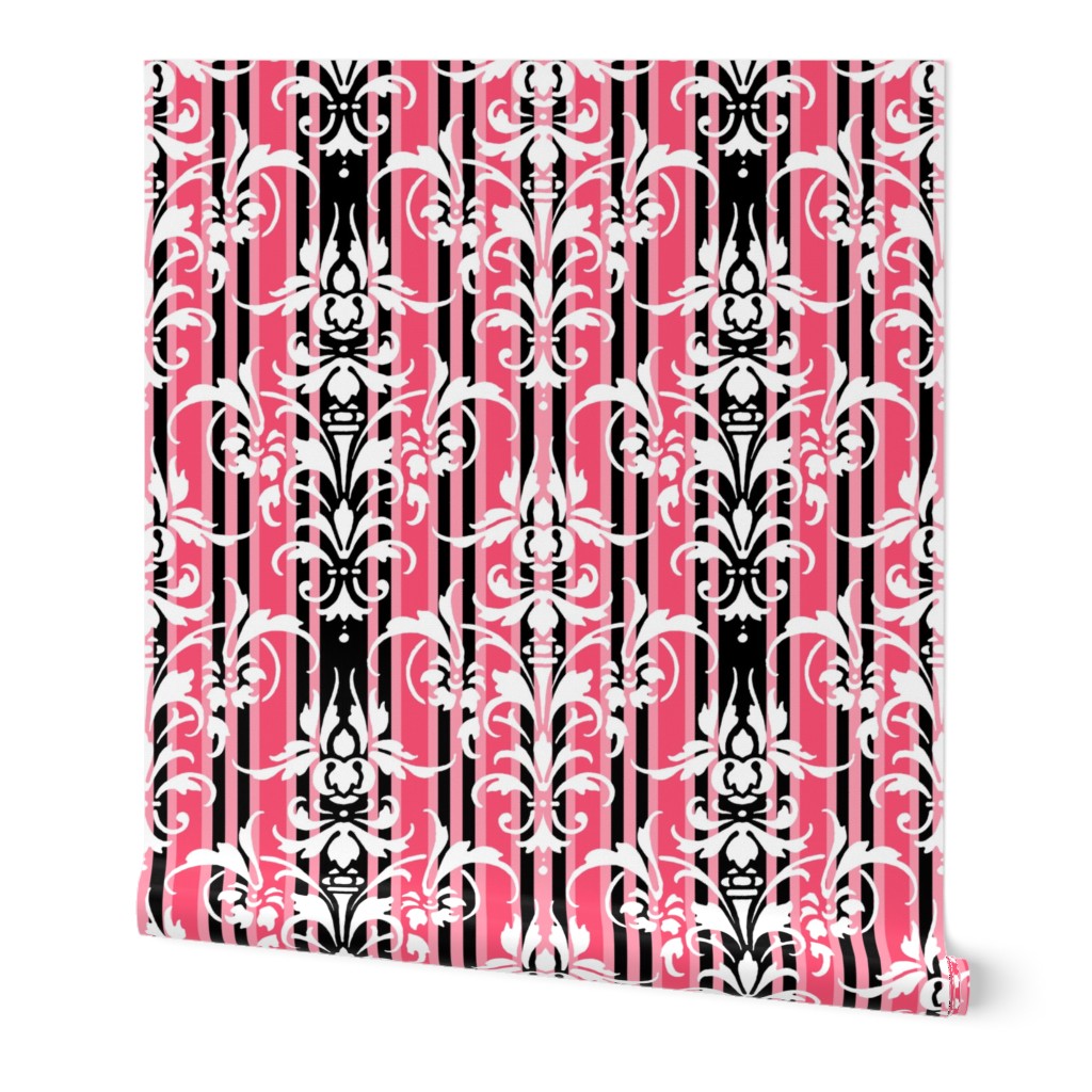 Paris Stripe Damask 