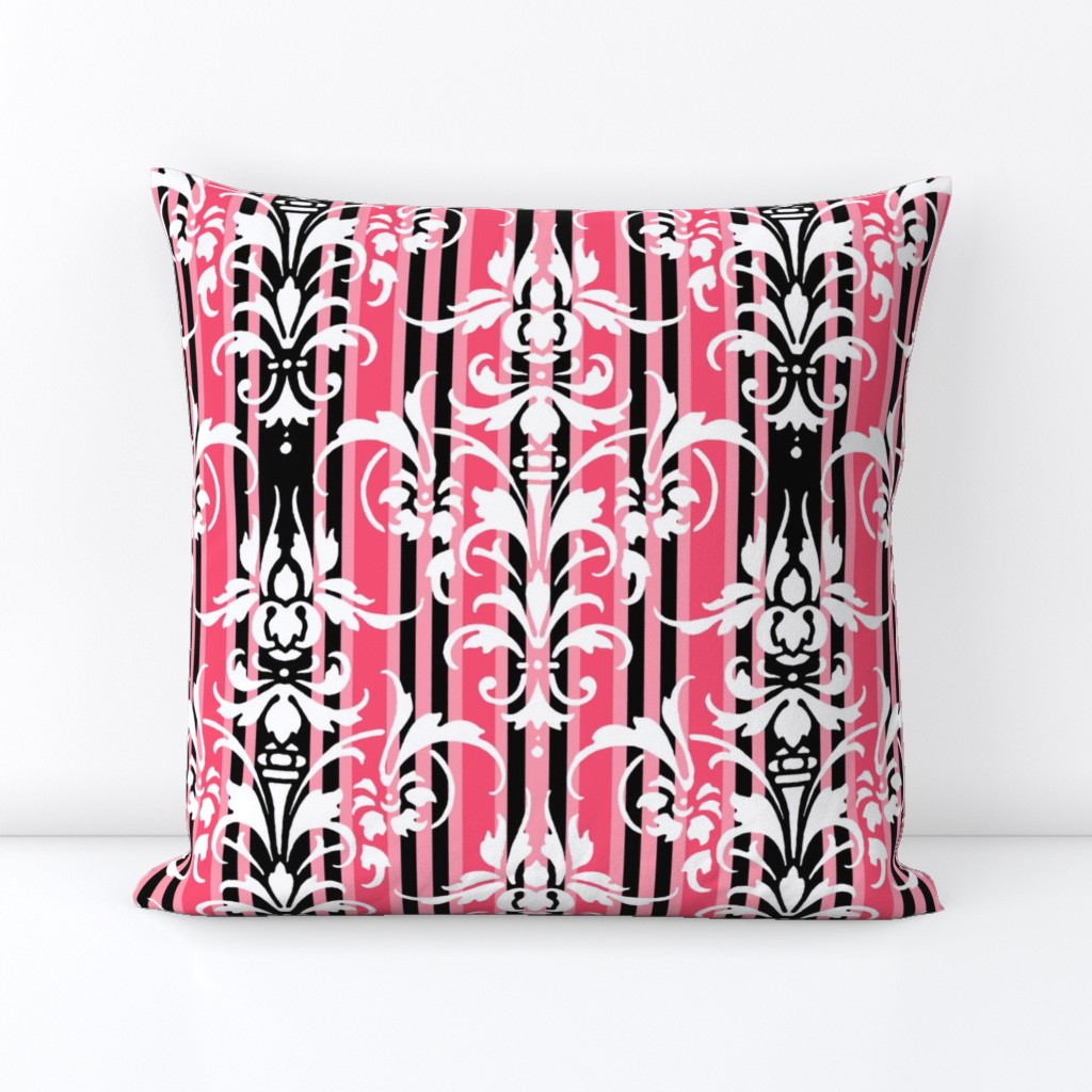 Paris Stripe Damask 