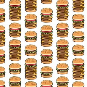 (2" scale) I love hamburgers - cookout fabric C22