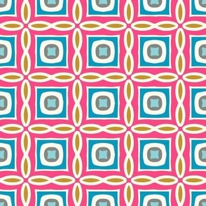 Valarie squares, bright pink mustard, 2 inch