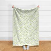 Scandi flowers on pastel green