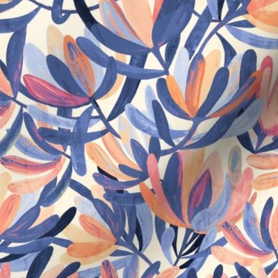 Leucadendrons (Light Purple/Peach 12"x20")