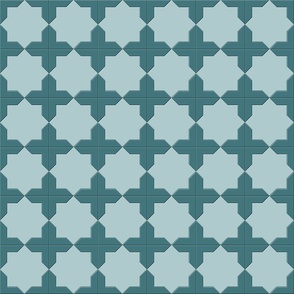 Aqua Vintage Style Tiles