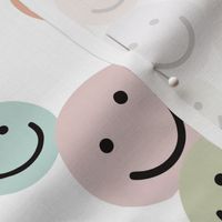  smiley faces: pastel yellow, spring’s coral, aloe wash, opal blue, pastel pink, pastel purple