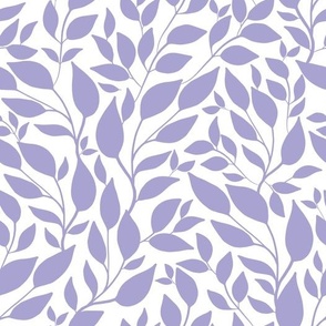 purple leaves on white | light  minimalistic elegance